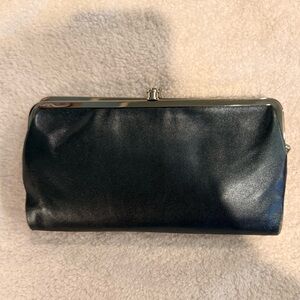 Metallic blue Lauren Hobo wallet.